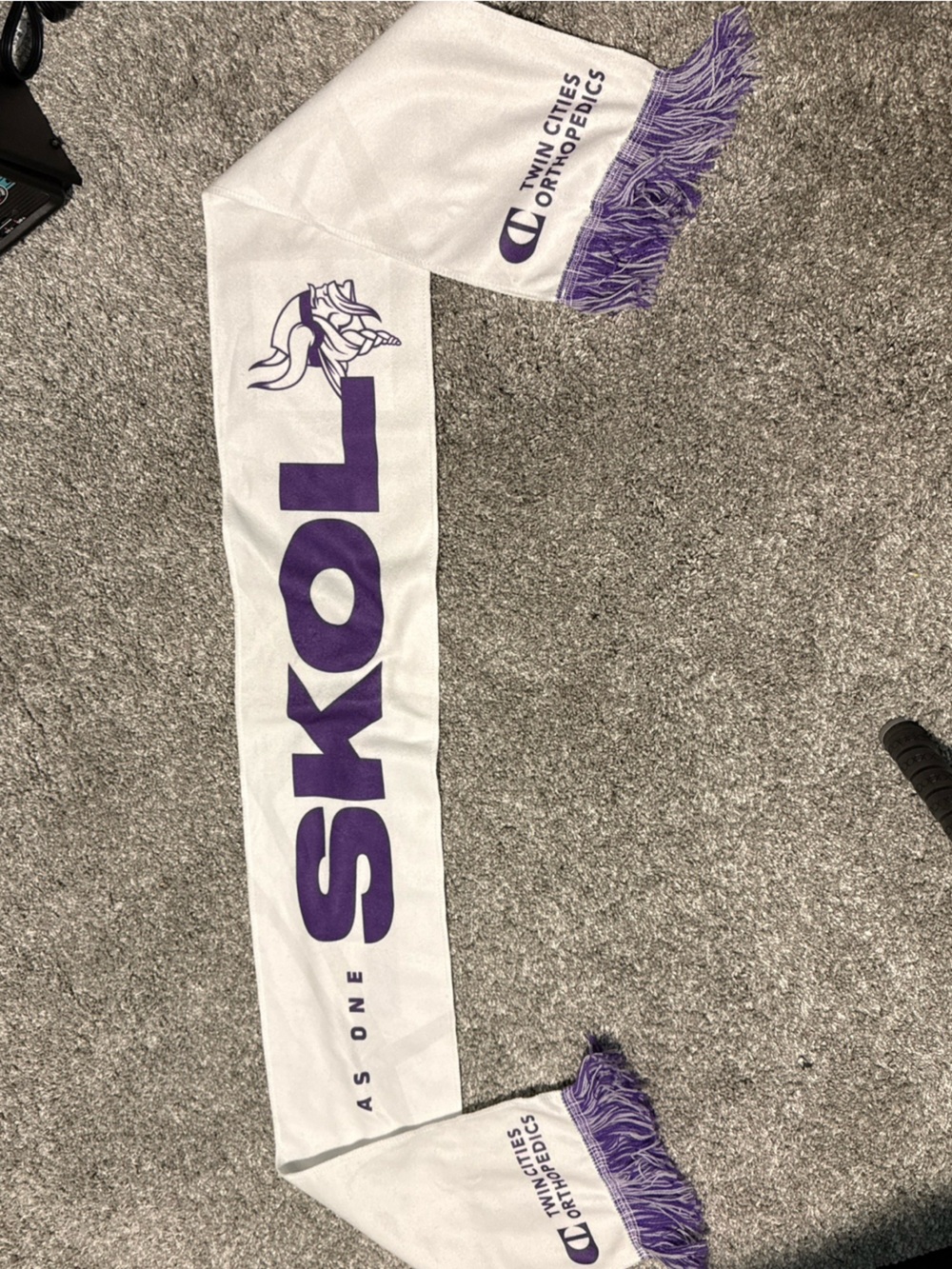 Minnesota Vikings SKOL As One Limited Whiteout Scarf 56”